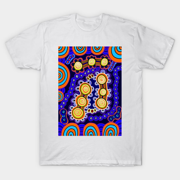 Aboriginal Art - Yugarabul Gathering T-Shirt by hogartharts